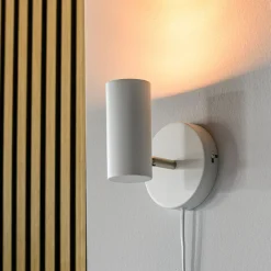 Outlet Wandlamp Mirare wit metaal 1-spots Wandlamp