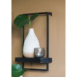Discount Wandplank Pardal hout metaal 50x30 cm zwart Wandplanken